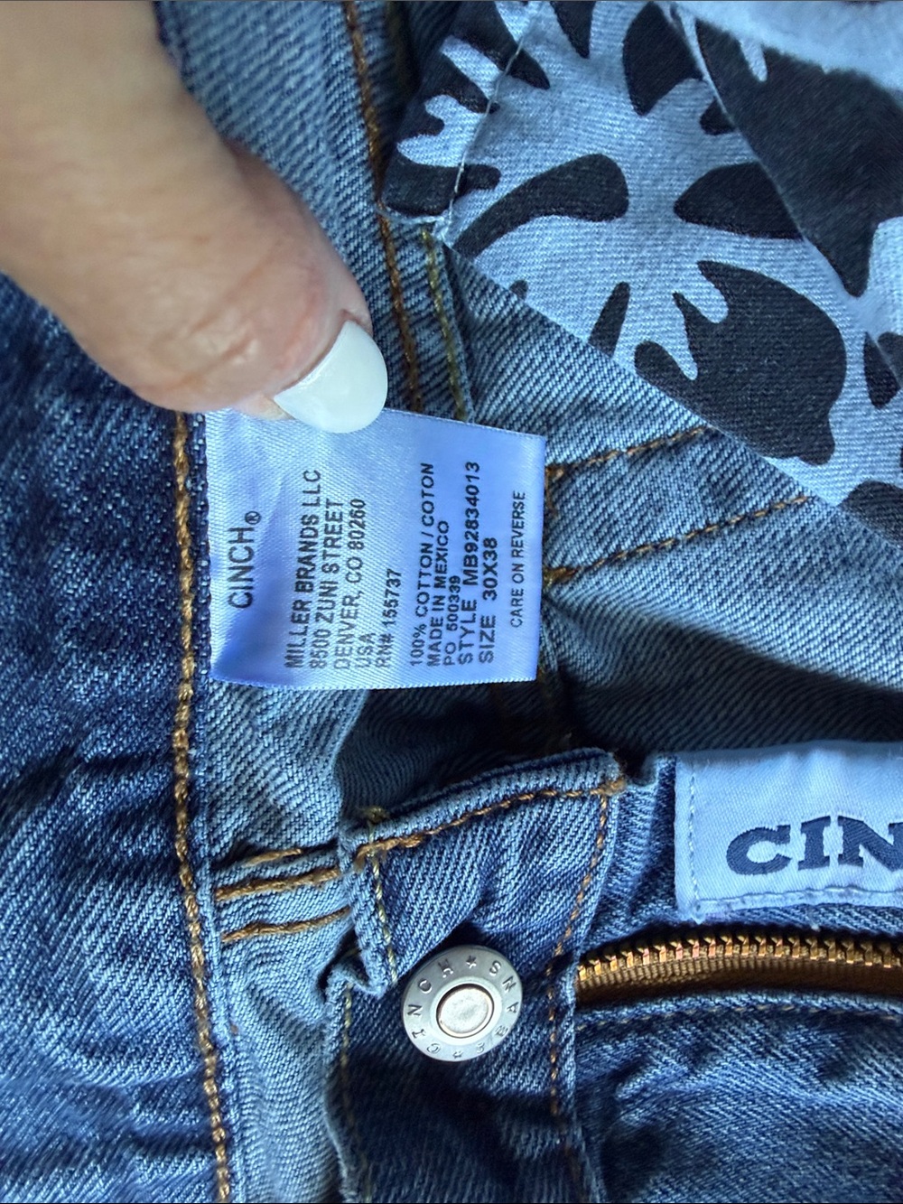 Cinch 30 x 38 men’s jean